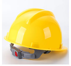 Worker Construction Site Protective Cap ABS Hard Hat V Shaped Adjustable Size Rotary Knob Safety Helmet