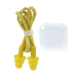 Soft Anti-Noise Ear Plug Waterproof Swimming Silicone Corded Earplugs Anti Lost Reusable Earplug With Rope Hearing Protection