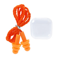 Soft Anti-Noise Ear Plug Waterproof Swimming Silicone Corded Earplugs Anti Lost Reusable Earplug With Rope Hearing Protection