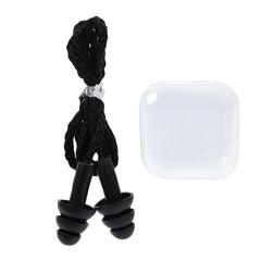 Soft Anti-Noise Ear Plug Waterproof Swimming Silicone Corded Earplugs Anti Lost Reusable Earplug With Rope Hearing Protection