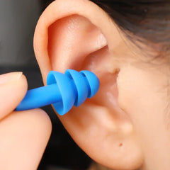 Soft Anti-Noise Ear Plug Waterproof Swimming Silicone Corded Earplugs Anti Lost Reusable Earplug With Rope Hearing Protection