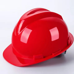 Worker Construction Site Protective Cap ABS Hard Hat V Shaped Adjustable Size Rotary Knob Safety Helmet