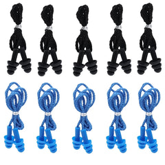 Soft Anti-Noise Ear Plug Waterproof Swimming Silicone Corded Earplugs Anti Lost Reusable Earplug With Rope Hearing Protection