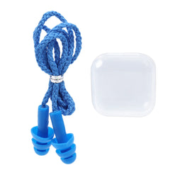 Soft Anti-Noise Ear Plug Waterproof Swimming Silicone Corded Earplugs Anti Lost Reusable Earplug With Rope Hearing Protection